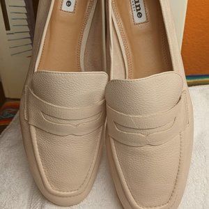 41. Dune Gianetta Padded-Sole Leather Loafers Warm Beige